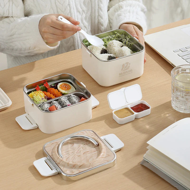 Boîte de conservation alimentaire multi-compartiments durable pour femmes et hommes 2