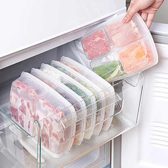 Boîte de conservation alimentaire trois compartiments avec couvercle hermétique 2