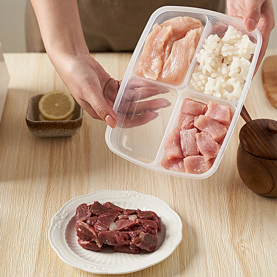 Boîte de conservation alimentaire trois compartiments avec couvercle hermétique 3