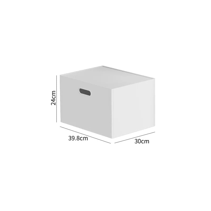 Boîte de rangement carrée avec couvercle amovible et poignées intégrées 6