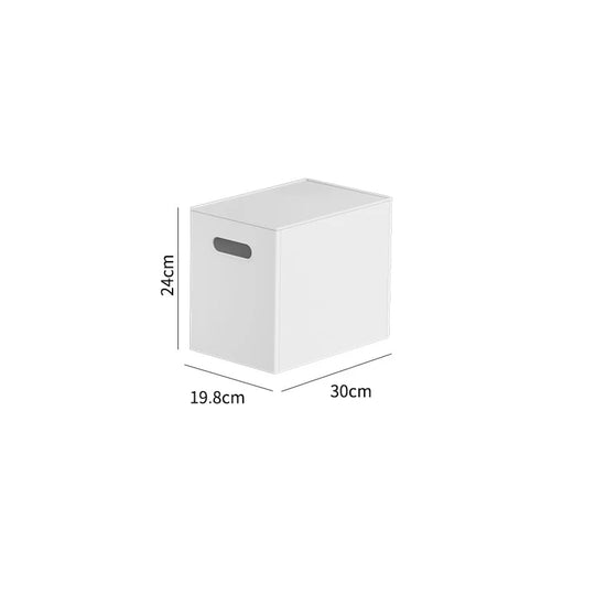 Boîte de rangement carrée avec couvercle amovible et poignées intégrées 7