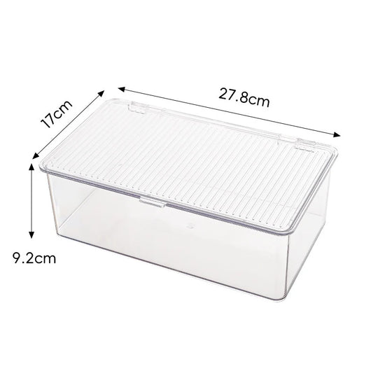 Boîte de rangement empilable avec couvercle à clip pour usage polyvalent 4