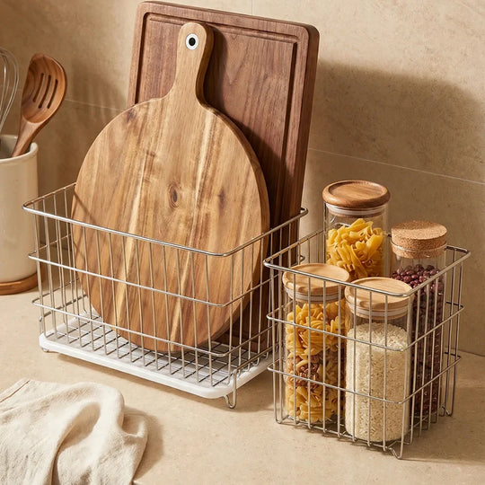 Boîte de rangement en acier inoxydable pour cuisine moderne 3
