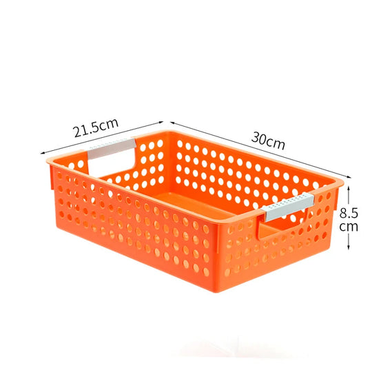 Boîte de rangement plate avec parois perforées et poignées ergonomiques 0