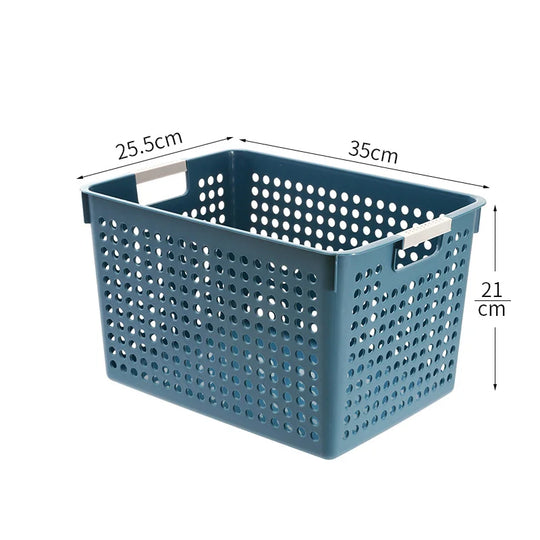 Boîte de rangement plate avec parois perforées et poignées ergonomiques 17