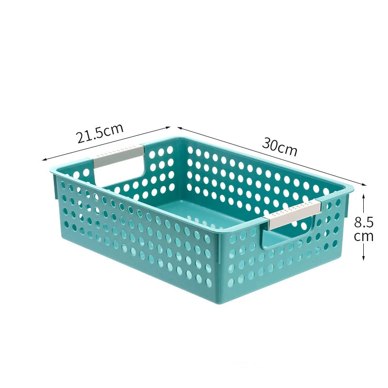 Boîte de rangement plate avec parois perforées et poignées ergonomiques 21