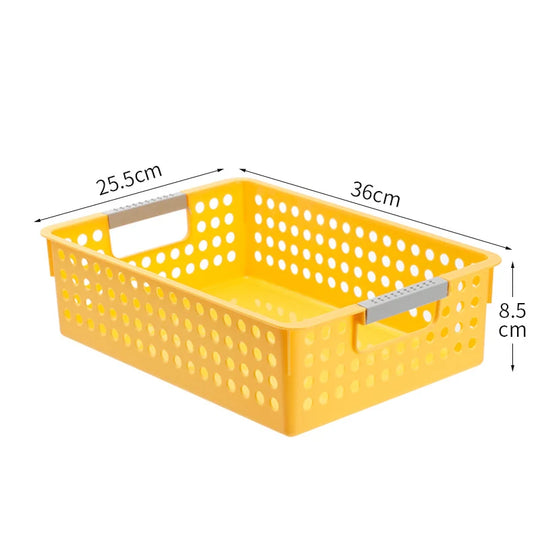 Boîte de rangement plate avec parois perforées et poignées ergonomiques 25