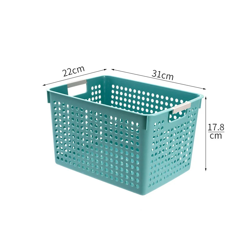 Boîte de rangement plate avec parois perforées et poignées ergonomiques 26