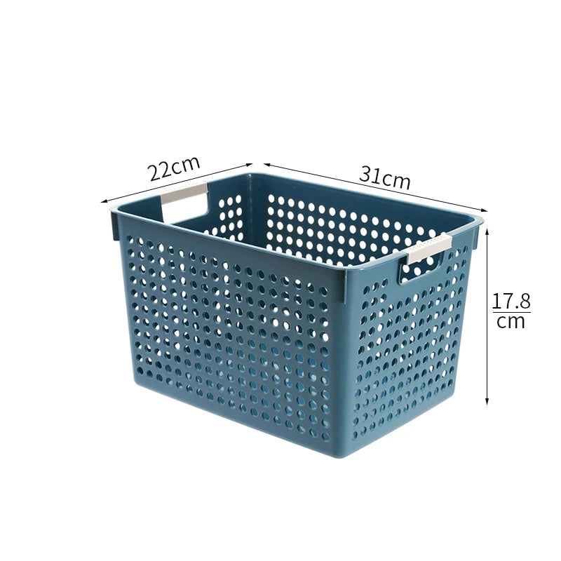 Boîte de rangement plate avec parois perforées et poignées ergonomiques 27