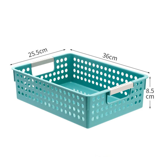Boîte de rangement plate avec parois perforées et poignées ergonomiques 29