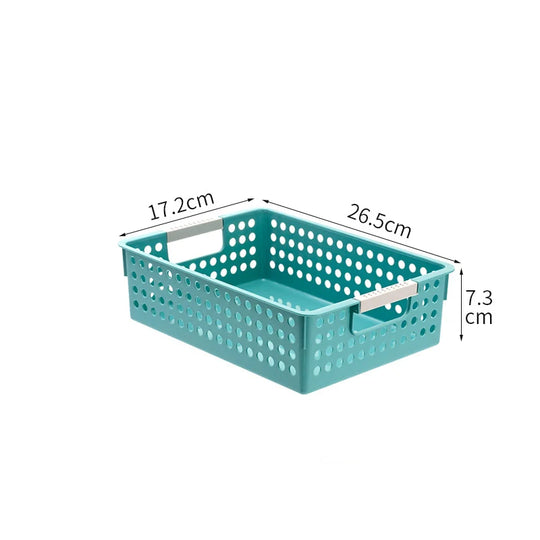 Boîte de rangement plate avec parois perforées et poignées ergonomiques 32