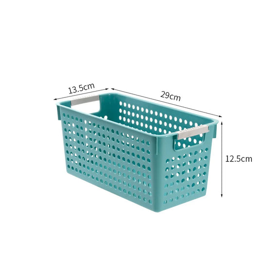 Boîte de rangement plate avec parois perforées et poignées ergonomiques 35