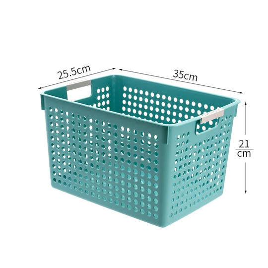 Boîte de rangement plate avec parois perforées et poignées ergonomiques 6