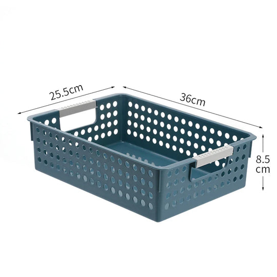 Boîte de rangement plate avec parois perforées et poignées ergonomiques 7