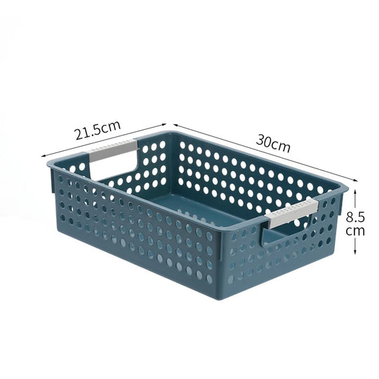 Boîte de rangement plate avec parois perforées et poignées ergonomiques 8