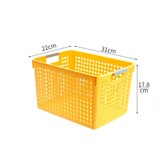 Boîte de rangement plate avec parois perforées et poignées ergonomiques 9