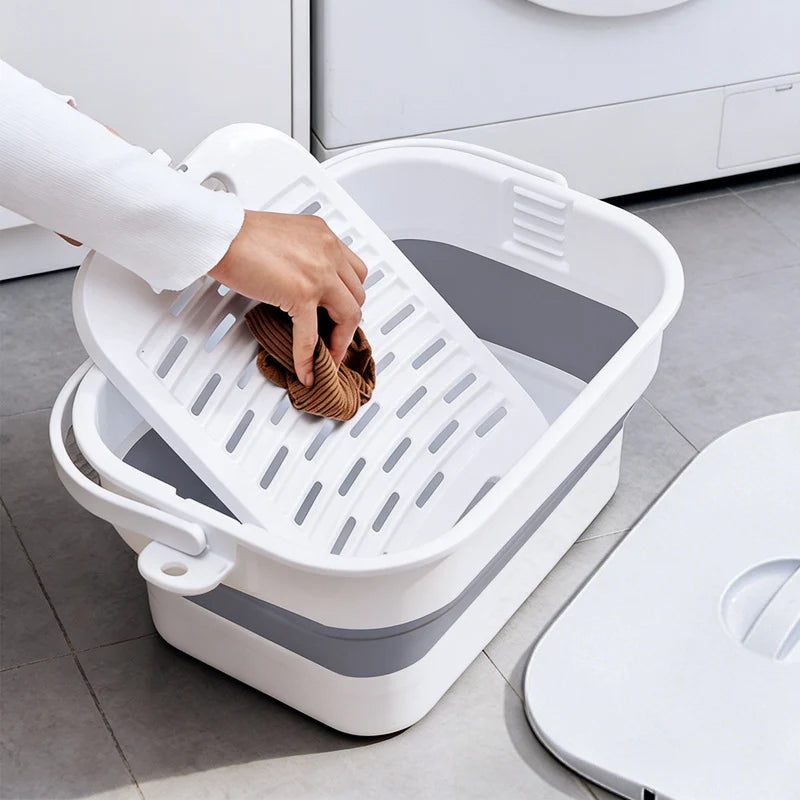 Boîte de rangement pliable compacte avec couvercle sécurisé pour usage polyvalent 0
