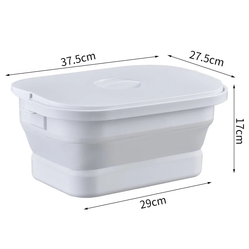 Boîte de rangement pliable compacte avec couvercle sécurisé pour usage polyvalent 1