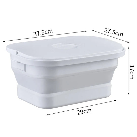Boîte de rangement pliable compacte avec couvercle sécurisé pour usage polyvalent 1