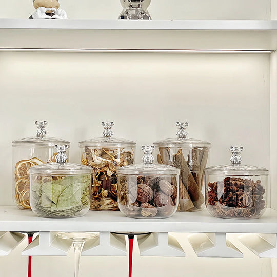 Boîte de rangement ronde avec couvercle décoratif pour confiseries 3