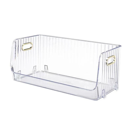 Boîte de rangement transparente à ouverture frontale pour organisation pratique 3
