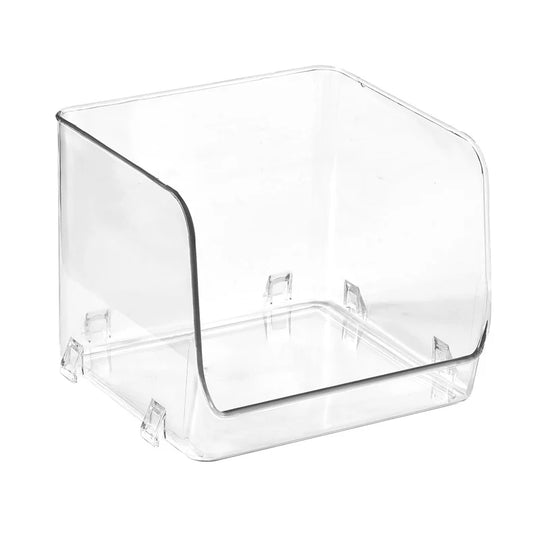 Boîte de rangement transparente à ouverture frontale pour organisation pratique 4