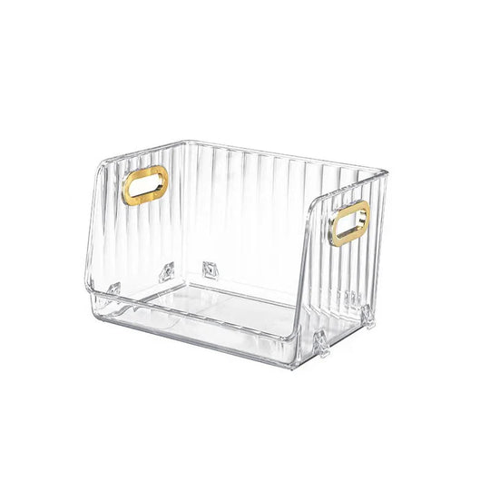 Boîte de rangement transparente à ouverture frontale pour organisation pratique 5