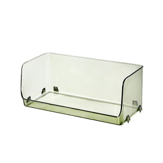Boîte de rangement transparente à ouverture frontale pour organisation pratique 9