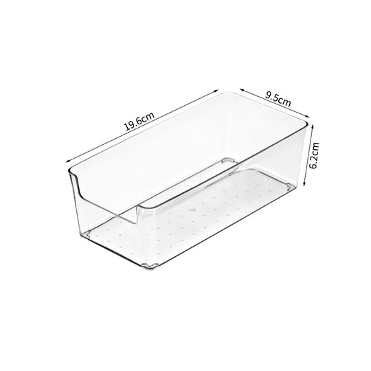 Boîte de rangement transparente compacte avec ouverture frontale pour cuisine et placard 0
