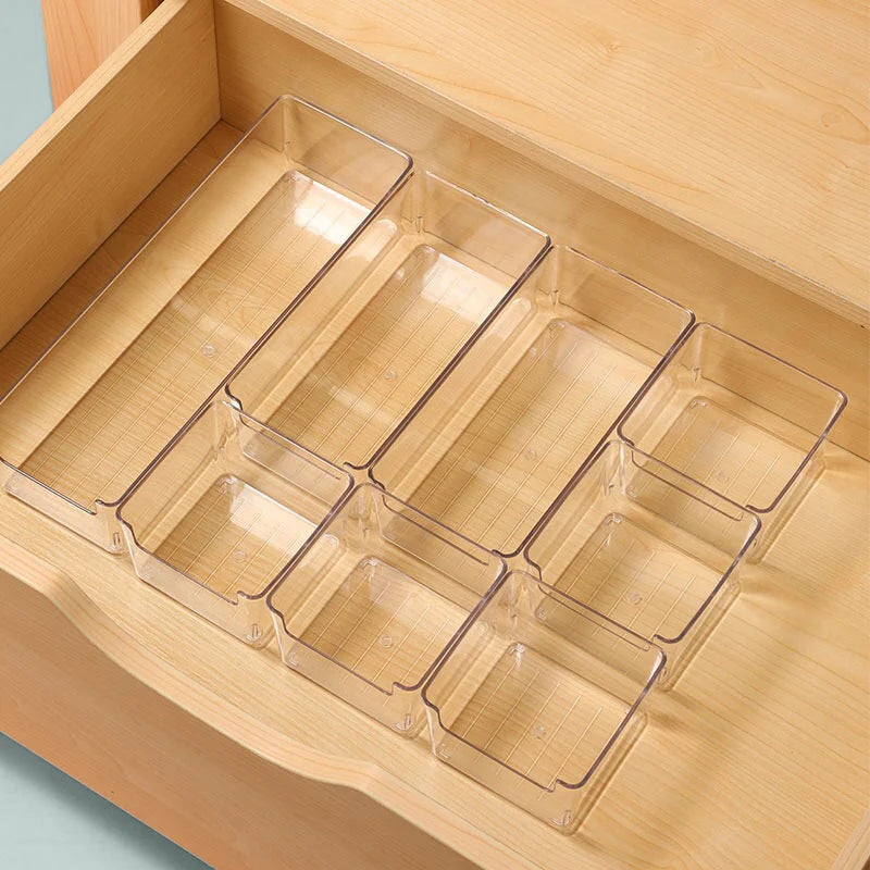 Boîte de rangement transparente compacte avec ouverture frontale pour cuisine et placard 2