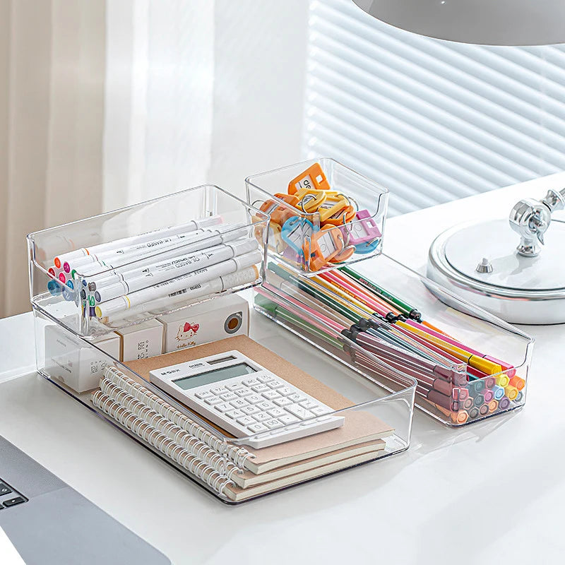 Boîte de rangement transparente compacte avec ouverture frontale pour cuisine et placard 3