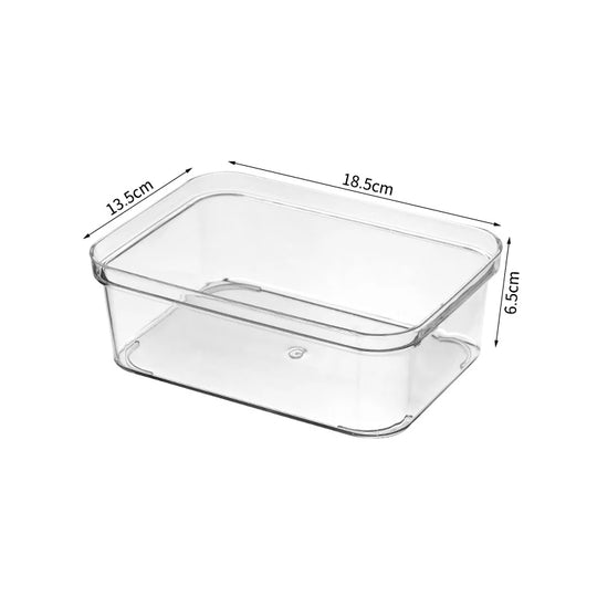 Boîte de rangement transparente compacte avec ouverture frontale pour cuisine et placard 8