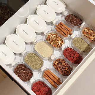 Boîtes à épices empilables pour une cuisine organisée 3