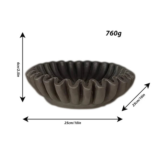 Bol de Service Décoratif Ondulé pour Table Moderne 0