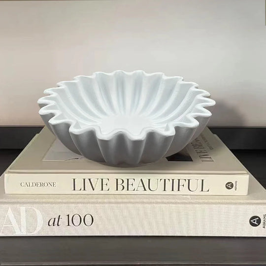 Bol de Service Décoratif Ondulé pour Table Moderne 1