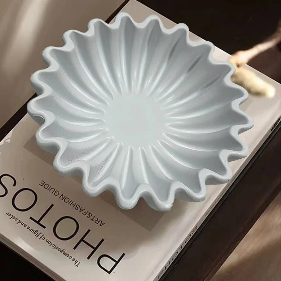 Bol de Service Décoratif Ondulé pour Table Moderne 2