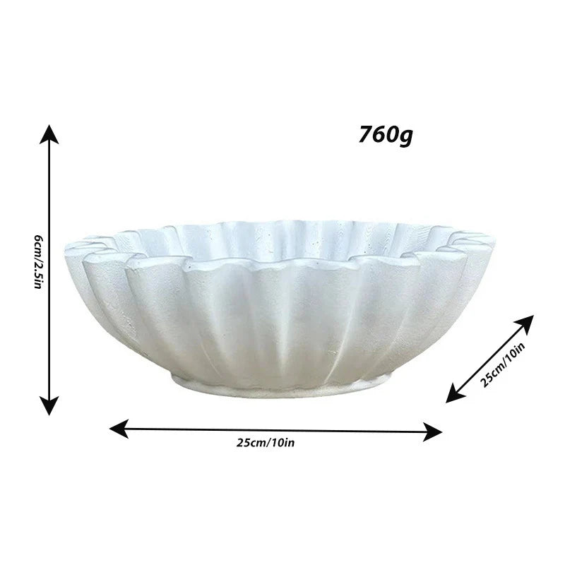 Bol de Service Décoratif Ondulé pour Table Moderne 5