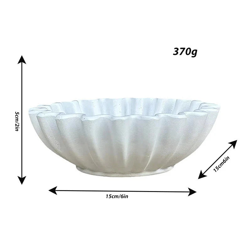 Bol de Service Décoratif Ondulé pour Table Moderne 7