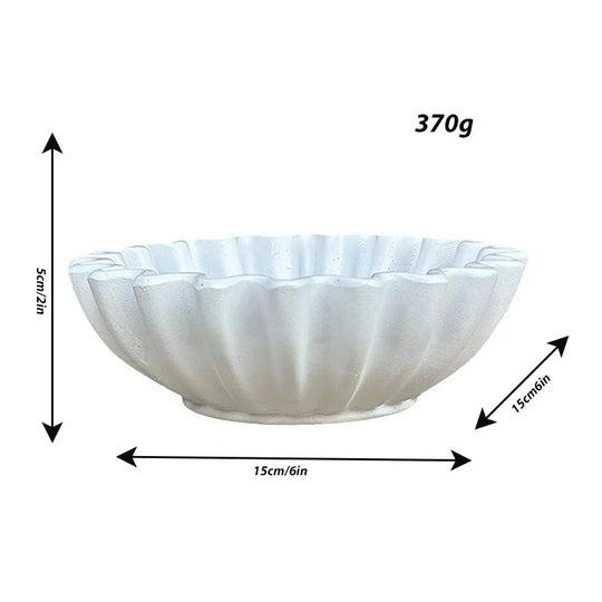 Bol de Service Décoratif Ondulé pour Table Moderne 7