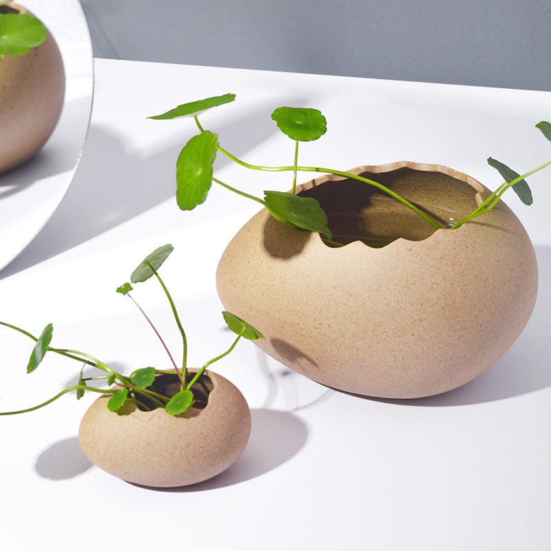 Bol en céramique décoratif en forme de coquille d'œuf 1