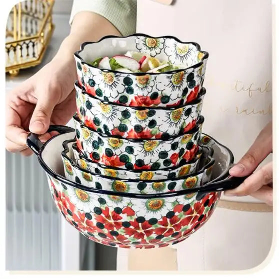 Bols d'été en céramique avec motif floral 1