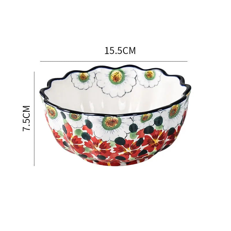 Bols d'été en céramique avec motif floral 10