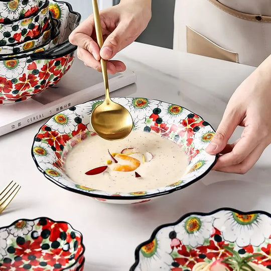 Bols d'été en céramique avec motif floral 2