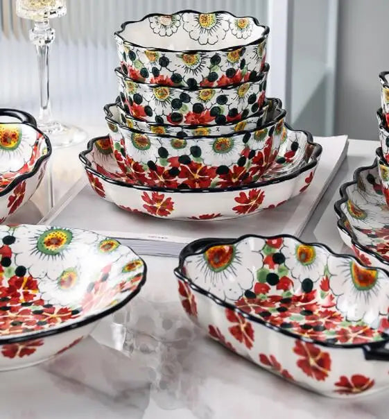 Bols d'été en céramique avec motif floral 4