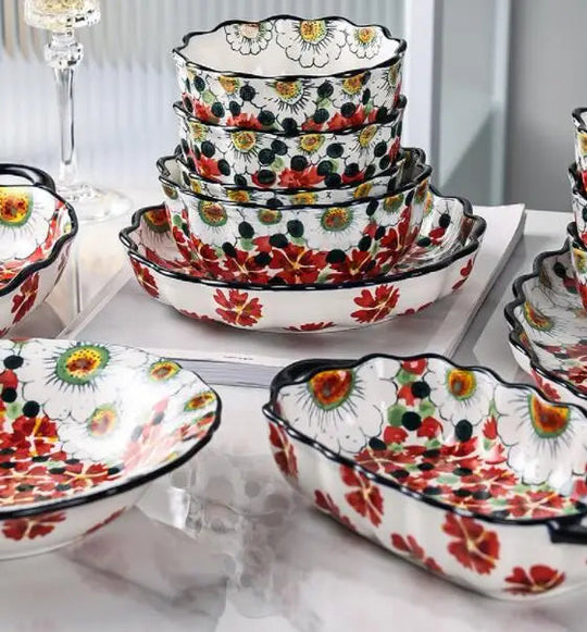 Bols d'été en céramique avec motif floral 4