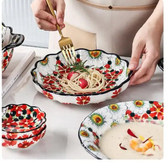 Bols d'été en céramique avec motif floral 6