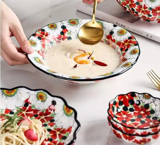 Bols d'été en céramique avec motif floral 7