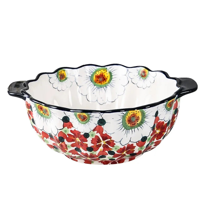 Bols d'été en céramique avec motif floral 8