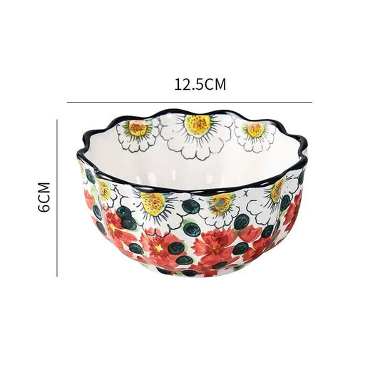 Bols d'été en céramique avec motif floral 9