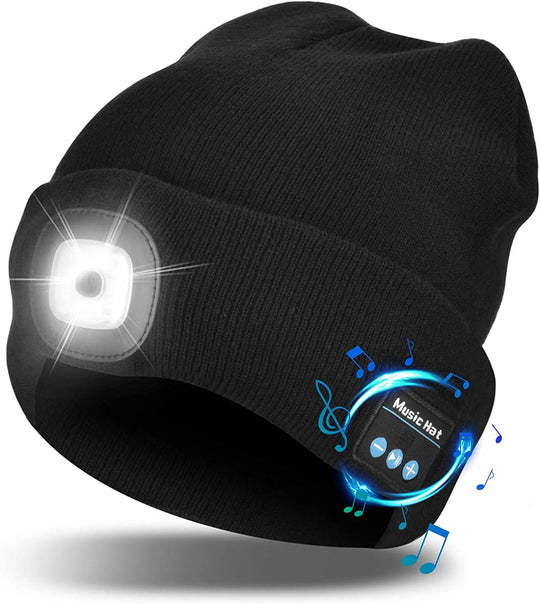 Bonnet Bluetooth Unisexe avec Écouteurs Sans Fil et Lumière Intégrée 0